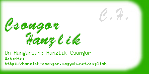 csongor hanzlik business card